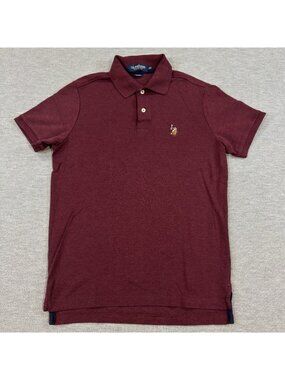 U.S. Polo Assn. Polo Shirt Mens Size XS Burgundy Short Sleeve Embroidered Logo